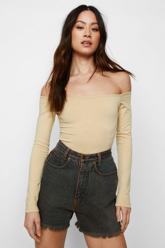 Bardot Bodysuit - Beige - S - Nasty Gal - Modalova