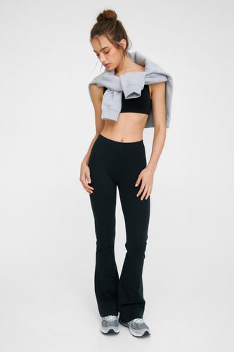 High Waist Flare Legging - Noir - L - Nasty Gal - Modalova