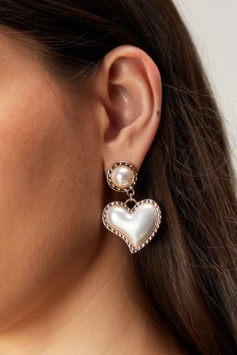 Pearl Heart Drop Earrings - - One Size - Nasty Gal - Modalova