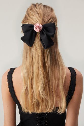 Rose Flower Bow Hair Clip - - One Size - Nasty Gal - Modalova