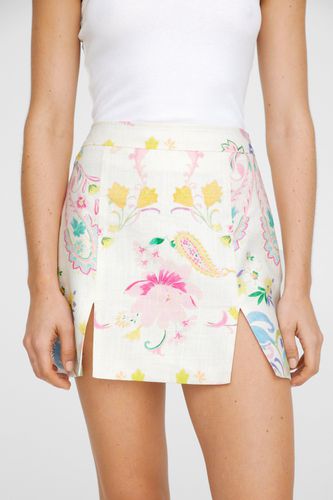 Premium Floral Linen Mini Skirt - - 10 - Nasty Gal - Modalova