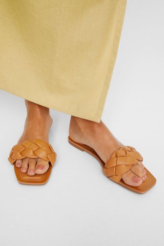 Faux Leather Woven Sandals - 37 - Nasty Gal - Modalova