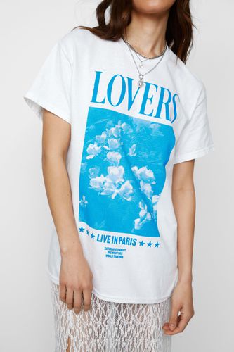 Lovers Front Graphic T-Shirt - S - Nasty Gal - Modalova