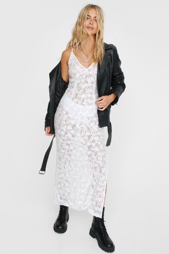 Embellished Lace Open Back Maxi Dress - 34 - Nasty Gal - Modalova