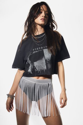 Freedom World Tour Front And Back Graphic Crop Top - - L - Nasty Gal - Modalova