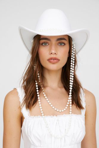 Pearl Chain Western Hat - One Size - Nasty Gal - Modalova