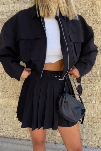 Tailored Bomber Jacket - Noir - 38 - Nasty Gal - Modalova