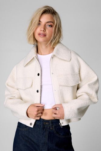 Textured Trucker Jacket - 34 - Nasty Gal - Modalova