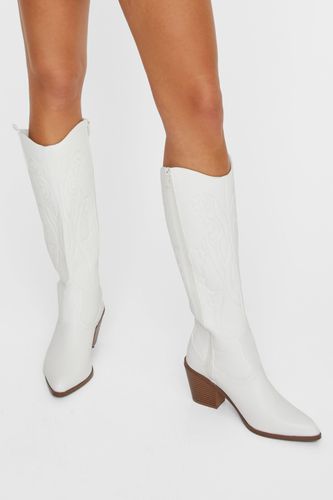 Faux Leather Western Boots - 41 - Nasty Gal - Modalova