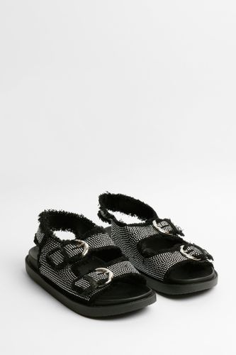 Embellished Flatbed Sandals - 37 - Nasty Gal - Modalova