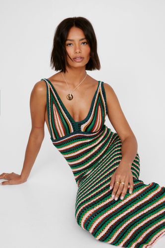 Stripe Knitted Maxi Dress - S/M - Nasty Gal - Modalova