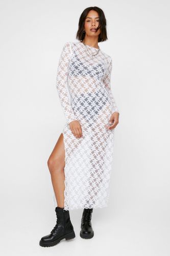 Long Sleeve Lace Maxi Dress - - L - Nasty Gal - Modalova