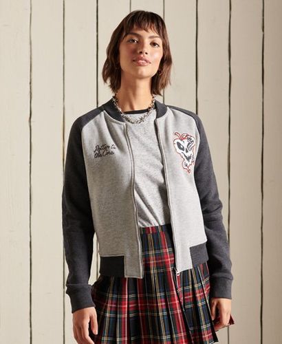 Bomber en Jersey Crossing Lines Taille: 44 - Superdry - Modalova