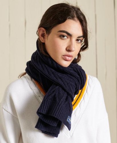 Damen Luxuriöser Schal mit Zopfmuster - Größe: One Größe - Superdry - Modalova