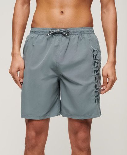 Herren 17" Premium Badeshorts mit Stickerei - Größe: L - Superdry - Modalova