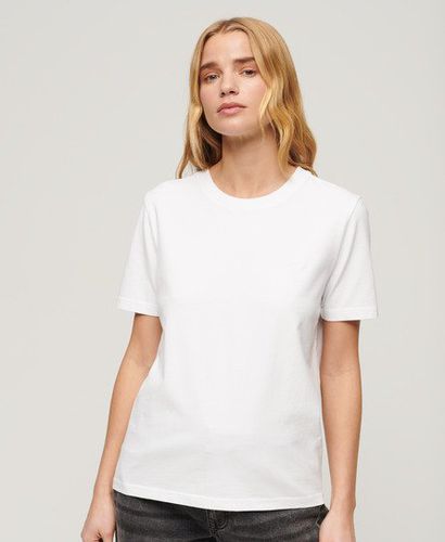 Damen Essential T-Shirt mit Logostickerei - Größe: 38 - Superdry - Modalova