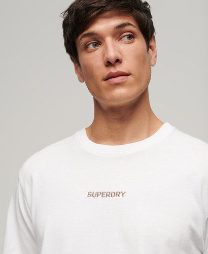 Herren Locker Geschnittenes T-Shirt mit Mikro-Logo - Größe: L - Superdry - Modalova