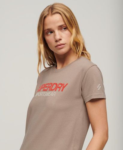 Damen Figurbetontes Sportswear T-Shirt mit Logo - Größe: 36 - Superdry - Modalova