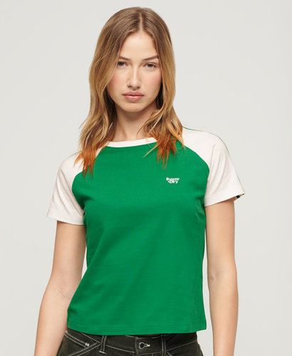 Damen Essential Retro T-Shirt mit Logo - Größe: 34 - Superdry - Modalova