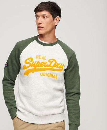 Men's Athletic Vintage Logo Raglan Sweatshirt mit Rundhalsausschnitt // - Größe: XL - Superdry - Modalova
