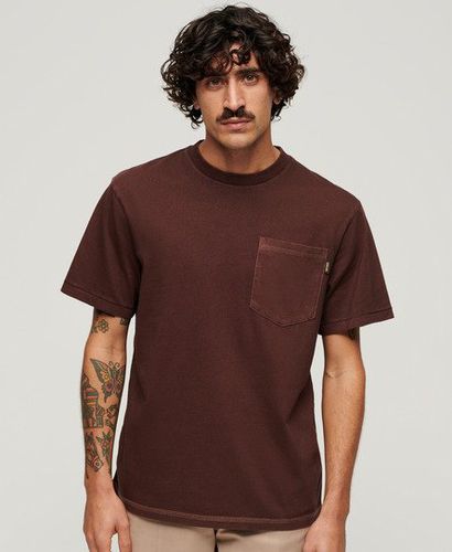 Herren T-Shirt mit Tasche und Kontrastnähten - Größe: XL - Superdry - Modalova