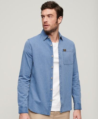 Chemise en Jean à Manches Longues en Coton bio Taille: L - Superdry - Modalova