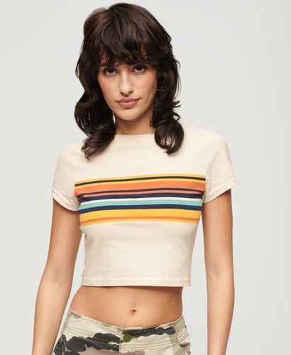 Damen , und T-shirt Gestreift, Größe: 34 - Größe: 34 - Superdry - Modalova