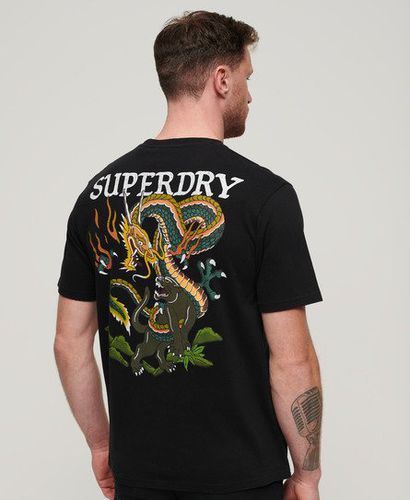 Men's Locker Geschnittenes T-Shirt mit Tattoo-Grafik - Größe: Xxl - Superdry - Modalova