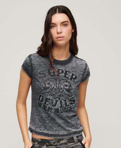 Women's Retro Rocker Kurzarm-T-Shirt - Größe: 44 - Superdry - Modalova