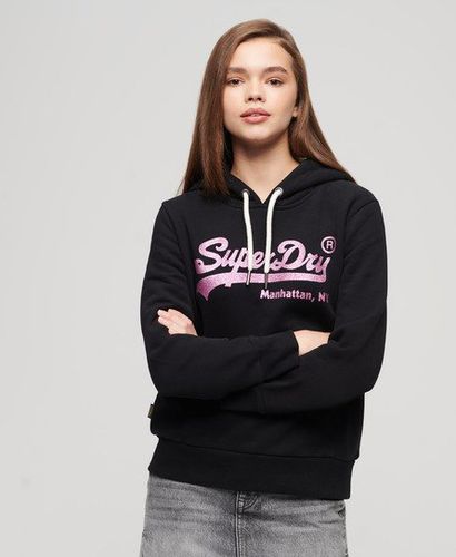 Women's Vintage Hoodie mit Logo und Verzierung - Größe: 38 - Superdry - Modalova