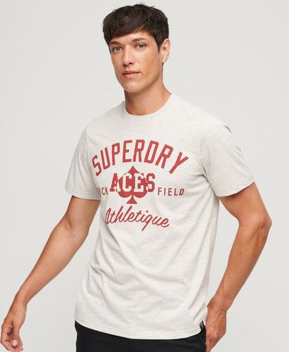 Men's Athletic College T-Shirt mit Grafikprint - Größe: L - Superdry - Modalova