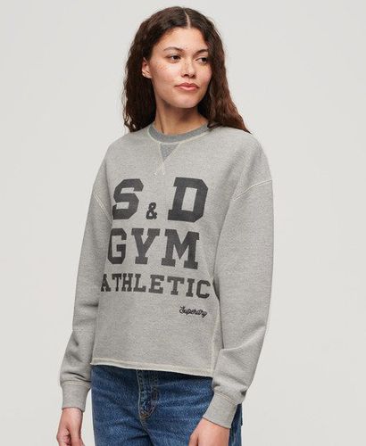 Damen Lässiges, Verkürztes Athletic Essentials Rundhals-Sweatshirt - Größe: 42 - Superdry - Modalova