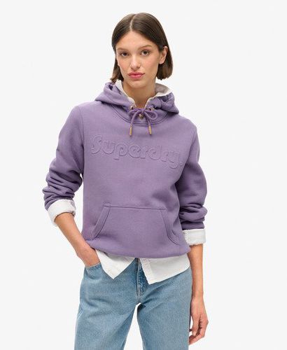 Damen Hoodie mit Geprägtem Logo - Größe: 42 - Superdry - Modalova