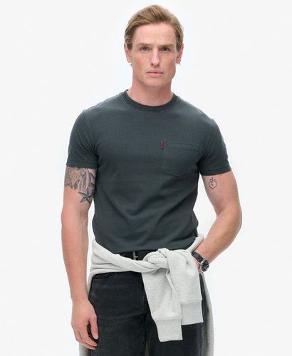 Herren Gewaschenes Essential T-Shirt mit Tasche - Größe: XL - Superdry - Modalova