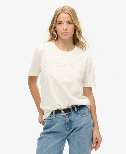 Damen Locker Geschnittenes T-Shirt mit Geprägtem Logo - Größe: 36 - Superdry - Modalova