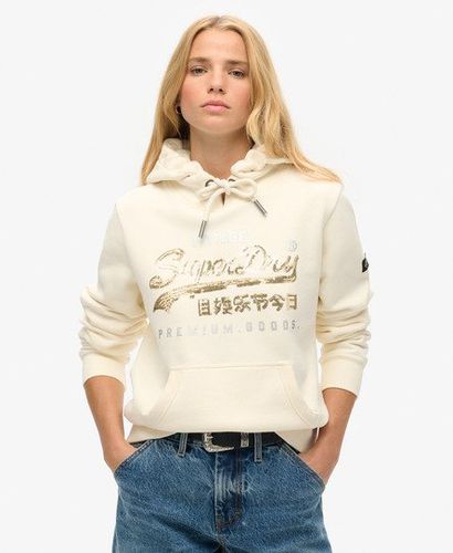 Damen Verziertes Hoodie mit Vintage-Logo und Grafikprint - Größe: 42 - Superdry - Modalova