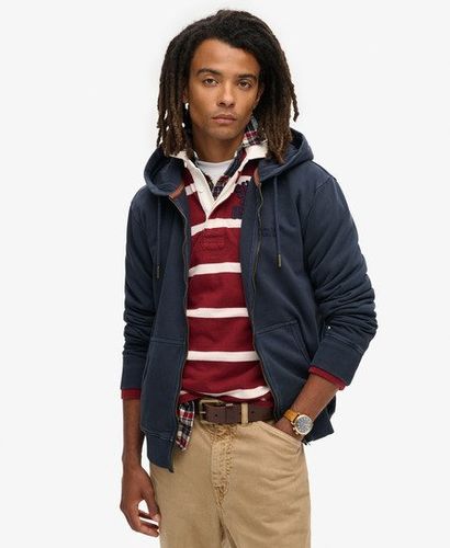 Herren Verwaschene Essential Kapuzenjacke mit Logo - Größe: XL - Superdry - Modalova