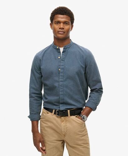 Herren The Merchant Store - Grandad-hemd in Indigoblau - Größe: S - Superdry - Modalova