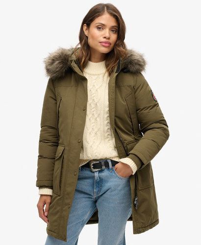 Damen Everest Parka mit Kunstfellbesatz - Größe: 36 - Superdry - Modalova