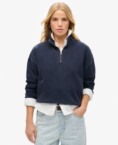 Damen Athletic Essentials Sweatshirt mit Halbem Reißverschluss - Größe: 40 - Superdry - Modalova