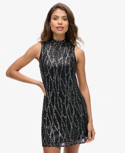 Damen Ärmelloses A-linien-minikleid mit Pailletten - Größe: 36 - Superdry - Modalova