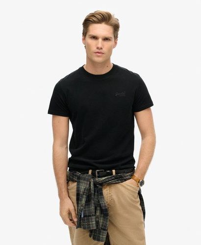 Herren Essential T-Shirt Aus Bio-Baumwolle Mit Logo Bestickt, Größe: L - Superdry - Modalova