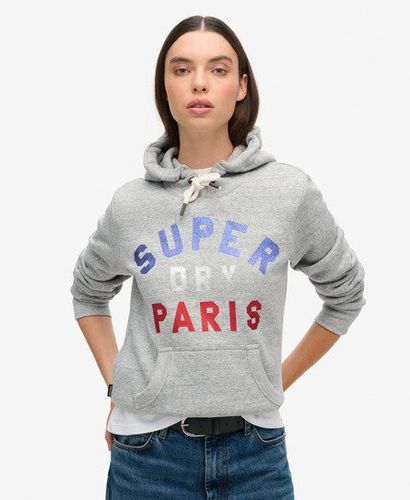 Damen Glitzer Hoodie mit Grafiklogo - Größe: 38 - Superdry - Modalova