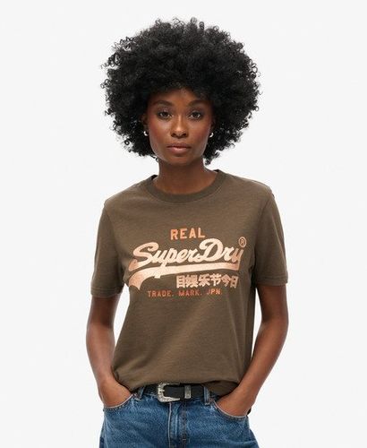 Damen Verziertes T-Shirt mit VL-Grafik - Größe: 34 - Superdry - Modalova