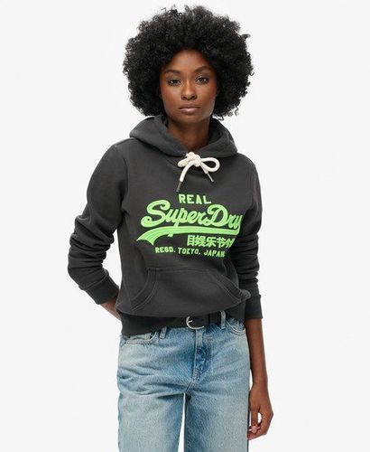 Sweat à Capuche à Motif Brodé Neon Vintage Logo Taille: 36 - Superdry - Modalova