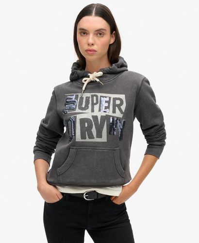 Damen Verziertes Punk Hoodie mit Grafik - Größe: 36 - Superdry - Modalova