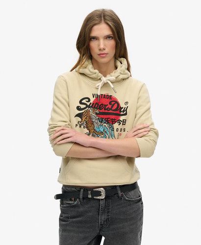 Damen Tokyo Hoodie mit Vintage-Grafiklogo - Größe: 38 - Superdry - Modalova