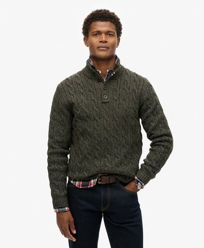 Pull Torsadé à col Boutonné Taille: M - Superdry - Modalova