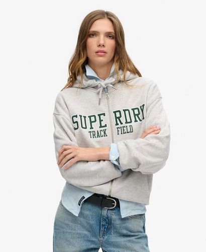 Sweat à Capuche Zippé Boyfriend Avec Logo College et , Taille: 38 Taille: 38 - Superdry - Modalova