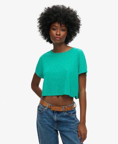 Damen Lässiges, Kurzes T-Shirt - Größe: 40 - Superdry - Modalova